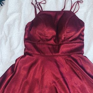 Burgundy Formal Party Dress